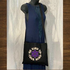 Mental Health Awareness Cotton Canvas Crossbody Messenger Tote Bag